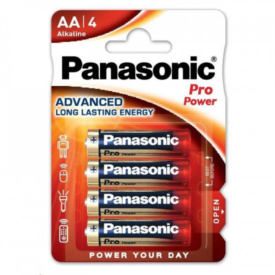 Alkalická baterie Panasonic AA PRO POWER, balení 4 ks