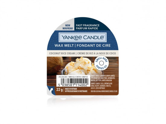 Aromatický vosk, Yankee Candle Coconut Rice Cream, provonění až 8 hod