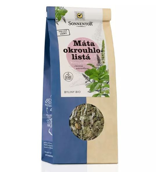 BIO bylinný čaj, Sonnentor Máta okrouhlistá, Mentha rotundifolia, sypaný, 50 g