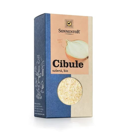 BIO koření, Sonnentor Cibule sušená, Allium cepa, krabička, 75 g