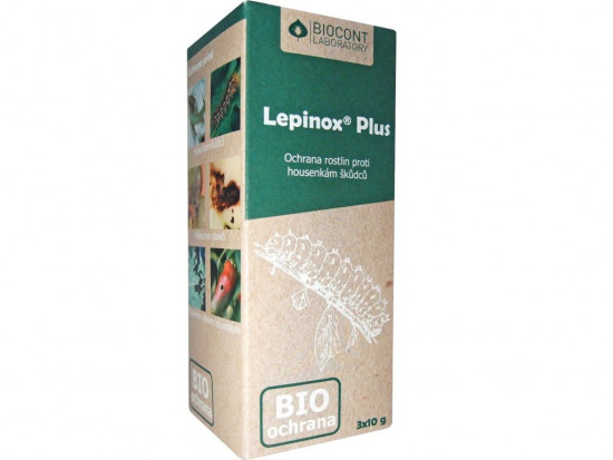 Bio likvidátor housenek, Biocont LEPINOX PLUS, balení 3 x 10 g