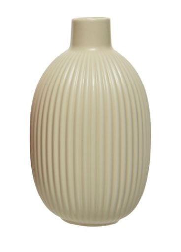 Porcelánová váza, dekor vroubky, slonová kost skladem | ZAZUMi.cz